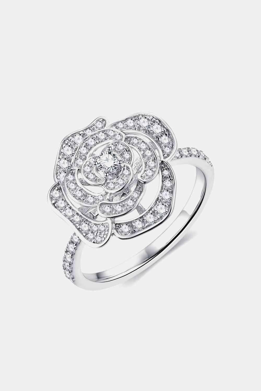 a white gold and diamond ring