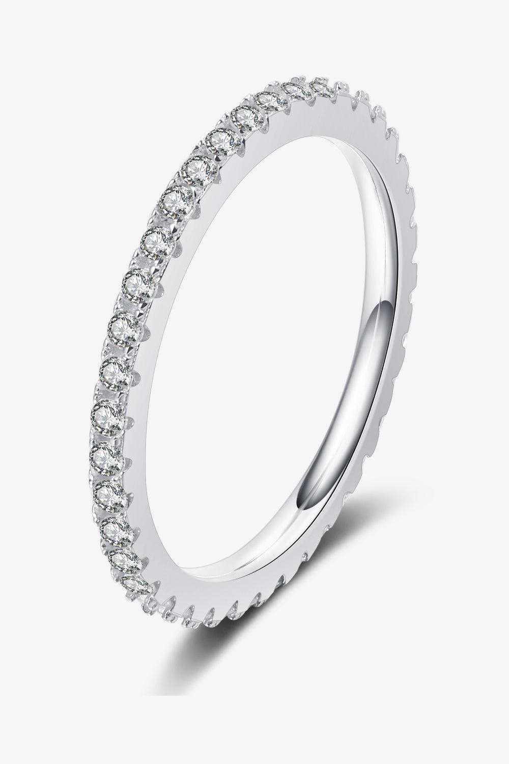 Prestigious Sterling Silver Moissanite Ring - MXSTUDIO.COM