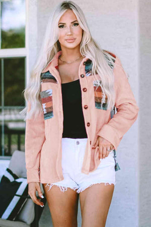 Pretty And Comfy Button Down Geometric Jacket - MXSTUDIO.COM