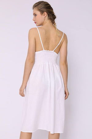 Pretty Spaghetti Strap Sleeveless Midi Dress - MXSTUDIO.COM