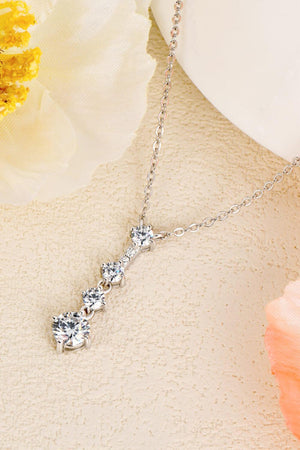 Profound Zircon Accents Moissanite Necklace Womens - MXSTUDIO.COM