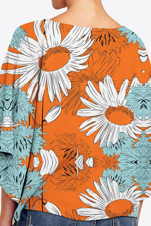 Quintessential Deep V Neck Dolman Sleeve Blouse - MXSTUDIO.COM