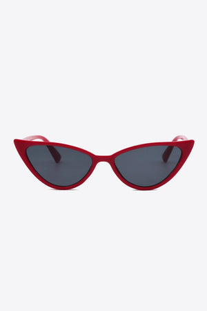 Red Polycarbonate Frame Cat Eye Sunglasses - MXSTUDIO.COM