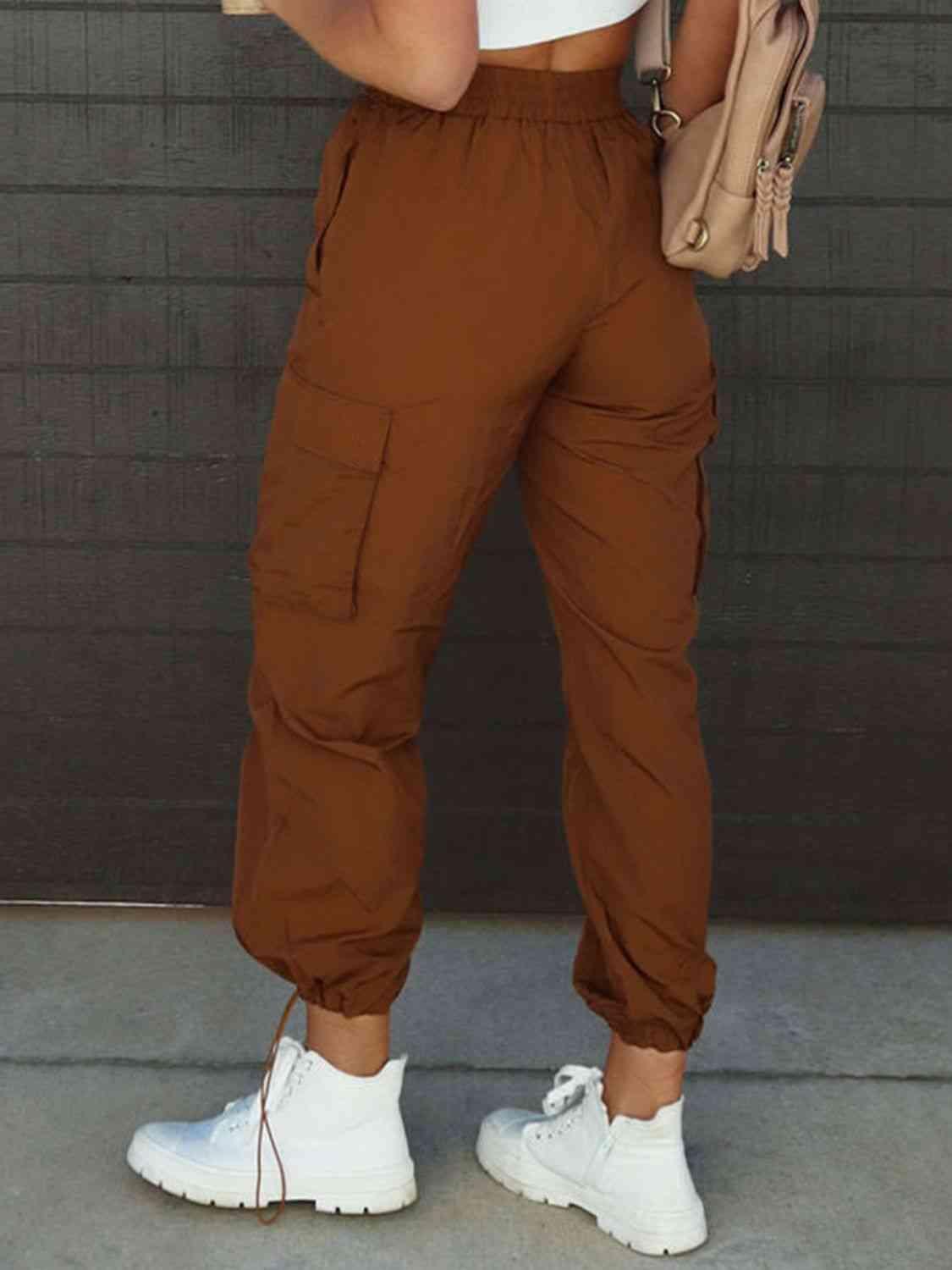 Refined Adventurer Drawstring High Waist Cargo Pants - MXSTUDIO.COM
