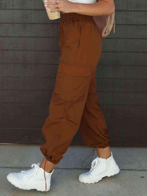 Refined Adventurer Drawstring High Waist Cargo Pants - MXSTUDIO.COM