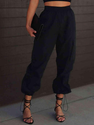 Refined Adventurer Drawstring High Waist Cargo Pants - MXSTUDIO.COM