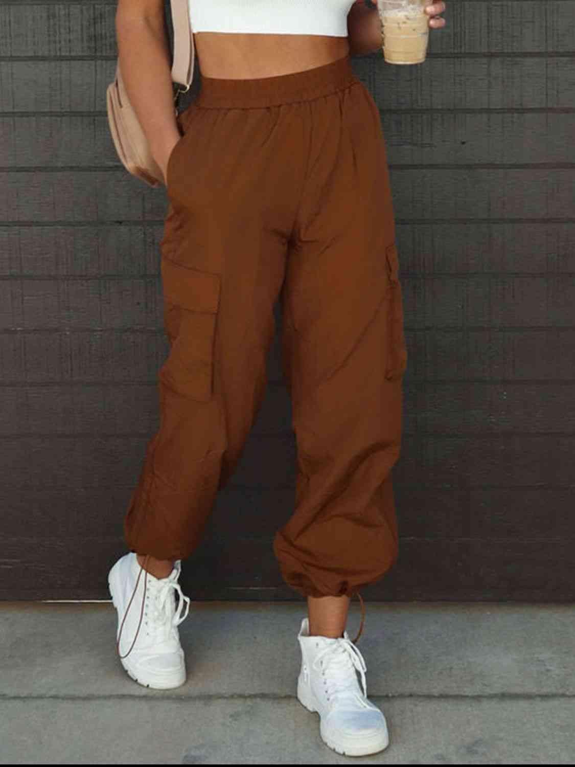 Refined Adventurer Drawstring High Waist Cargo Pants - MXSTUDIO.COM