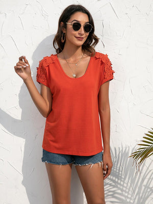 Refocus Cold Shoulder Scoop Neck Blouse - MXSTUDIO.COM