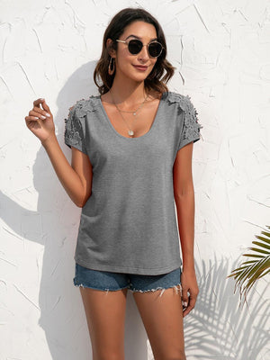 Refocus Cold Shoulder Scoop Neck Blouse - MXSTUDIO.COM