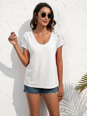 Refocus Cold Shoulder Scoop Neck Blouse - MXSTUDIO.COM