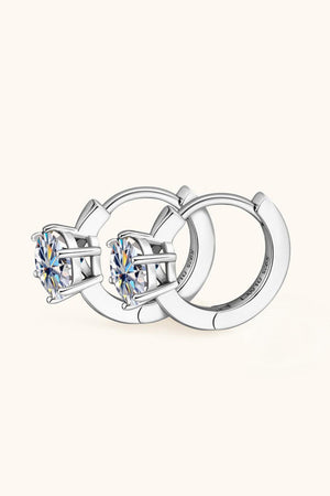 Refreshing Change 2 Carat Huggie Moissanite Earrings - MXSTUDIO.COM