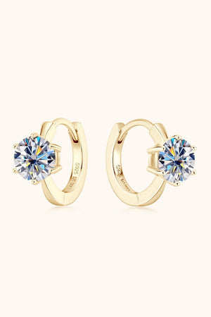 Refreshing Change 2 Carat Huggie Moissanite Earrings - MXSTUDIO.COM