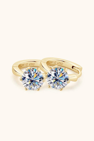 Refreshing Change 2 Carat Huggie Moissanite Earrings - MXSTUDIO.COM
