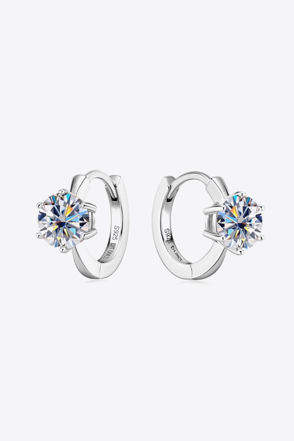 Refreshing Change 2 Carat Huggie Moissanite Earrings - MXSTUDIO.COM