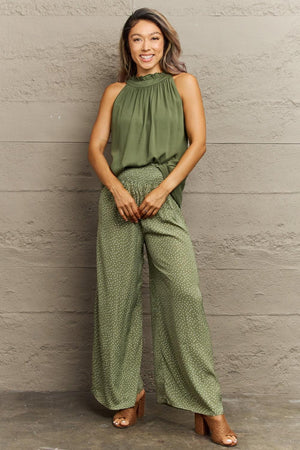 Refreshing Look Matcha Green Mock Neck Tank - MXSTUDIO.COM