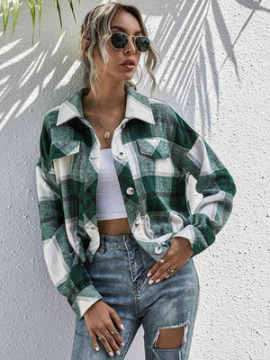 Refreshing Warmth Green Plaid Jacket - MXSTUDIO.COM