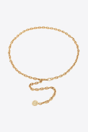 Remarkable Ensemble Sun Accent Gold Chain Link Belt - MXSTUDIO.COM