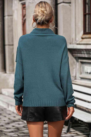Remarkable Warmth Mock Neck Fringe Sweater - MXSTUDIO.COM