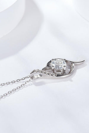 Resplendent 1 Carat Moissanite Necklace Womens - MXSTUDIO.COM