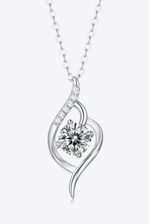 Resplendent 1 Carat Moissanite Necklace Womens - MXSTUDIO.COM