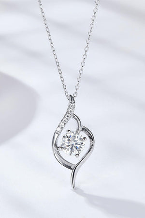 Resplendent 1 Carat Moissanite Necklace Womens - MXSTUDIO.COM