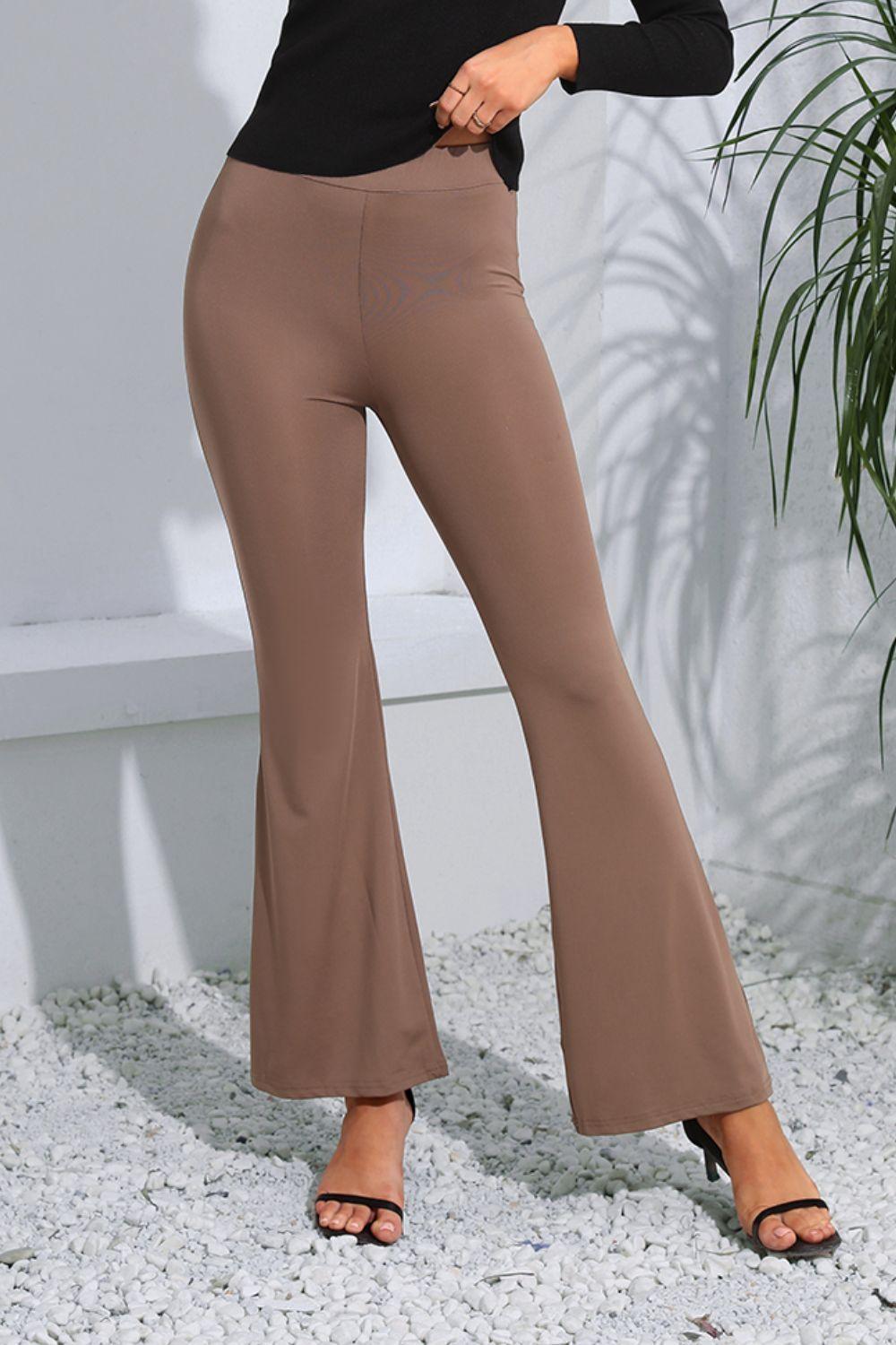 Retro Aesthetic High Waist Flare Leg Pants - MXSTUDIO.COM