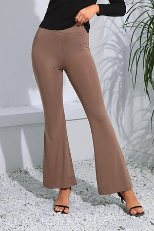 Retro Aesthetic High Waist Flare Leg Pants - MXSTUDIO.COM