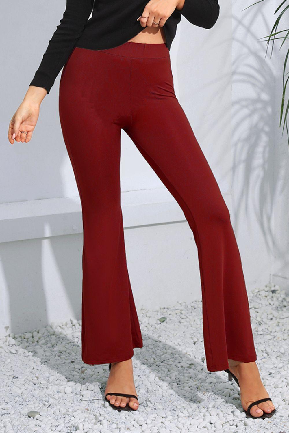 Retro Aesthetic High Waist Flare Leg Pants - MXSTUDIO.COM