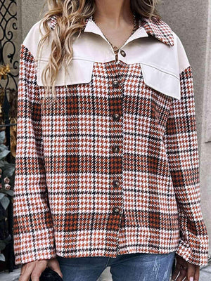 Retro Appeal Plaid Button Up Jacket-MXSTUDIO.COM