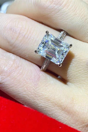 Rewarding Platinum-Plated 5 Carat Moissanite Ring - MXSTUDIO.COM