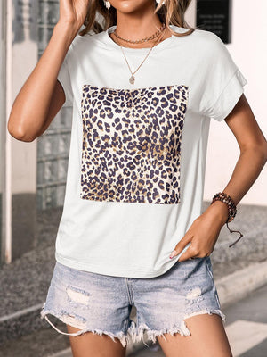 Rise To The Challenge Leopard Graphic Tee - MXSTUDIO.COM
