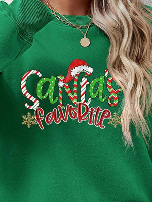 Santa's Favorite Graphic Christmas Sweatshirt-MXSTUDIO.COM