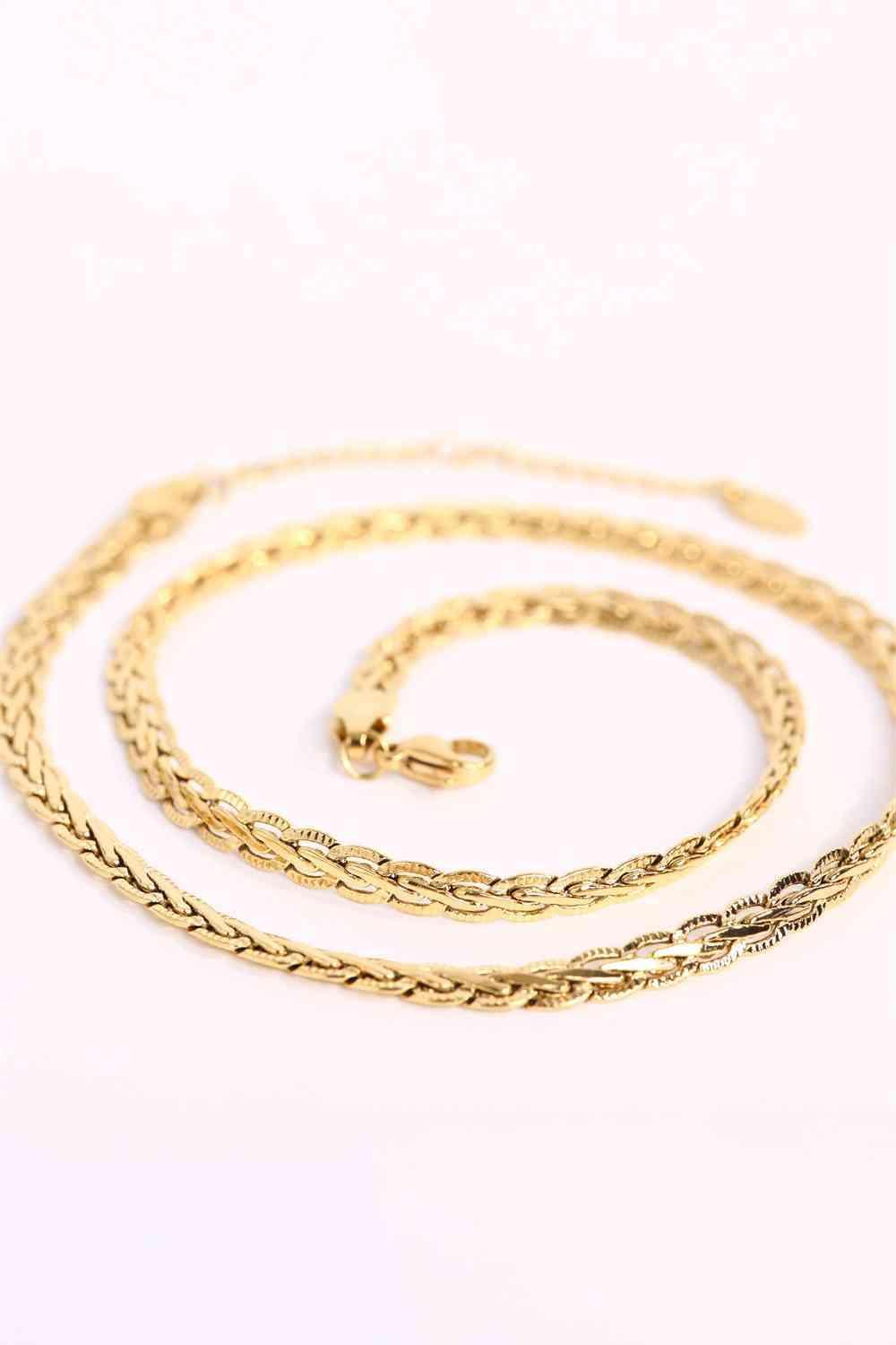 Satisfying 18K Gold-Plated Stainless Steel Necklace-MXSTUDIO.COM