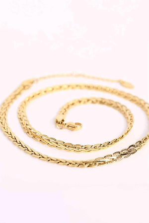Satisfying 18K Gold-Plated Stainless Steel Necklace-MXSTUDIO.COM