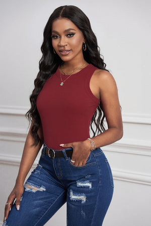 Satisfying Comfort Sleeveless Crew Neck Tank - MXSTUDIO.COM