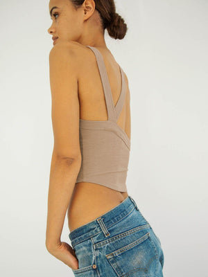Savage And Sexy Ribbed Cropped Tank Top - MXSTUDIO.COM