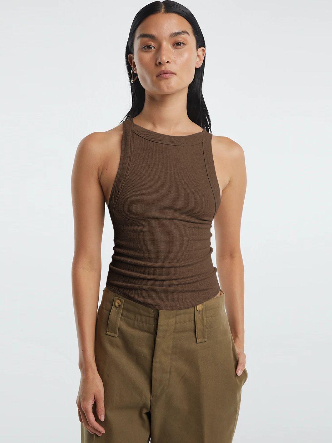 Savage And Sexy Ribbed Cropped Tank Top - MXSTUDIO.COM