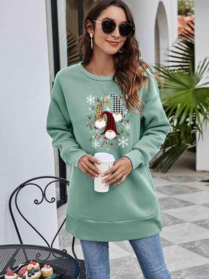 Savor This Season Dropped Shoulder Christmas Sweatshirt-MXSTUDIO.COM