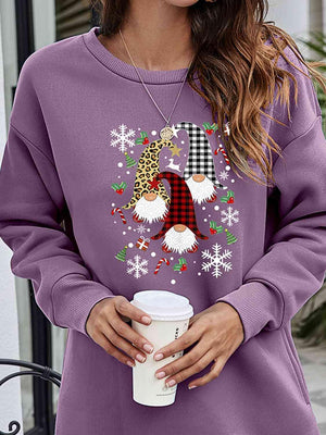 Savor This Season Dropped Shoulder Christmas Sweatshirt-MXSTUDIO.COM