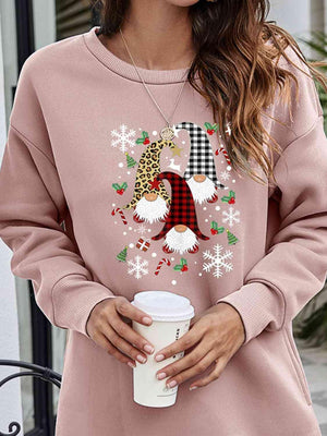 Savor This Season Dropped Shoulder Christmas Sweatshirt-MXSTUDIO.COM