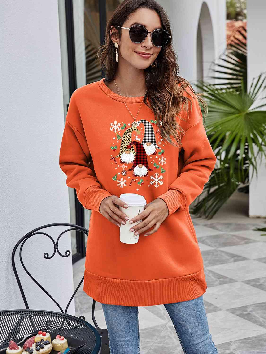 Savor This Season Dropped Shoulder Christmas Sweatshirt-MXSTUDIO.COM