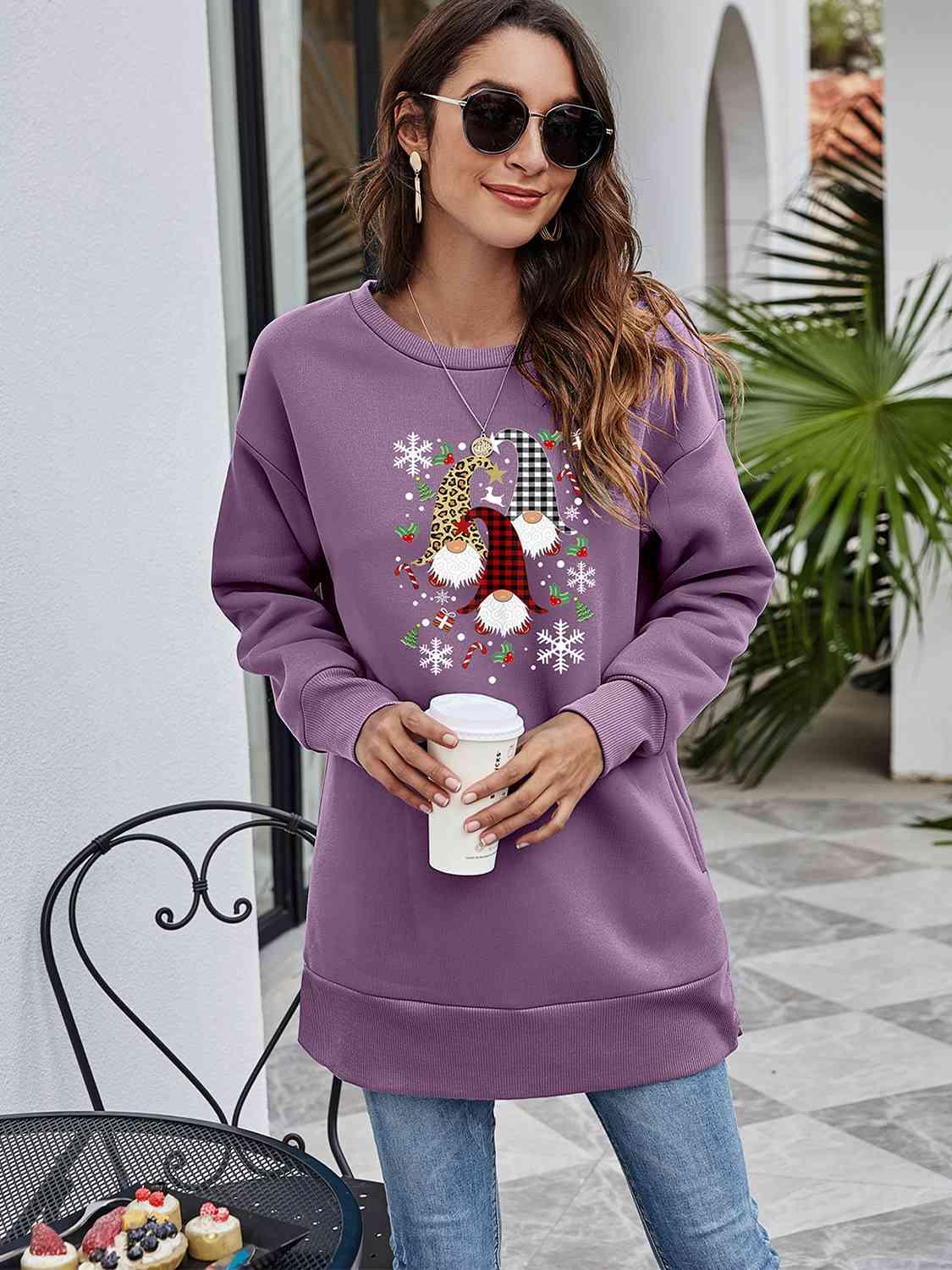 Savor This Season Dropped Shoulder Christmas Sweatshirt-MXSTUDIO.COM