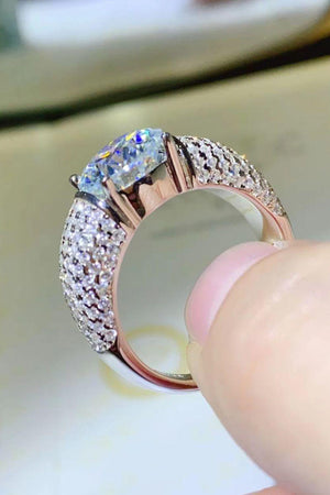 Scintillate All Day Side Stone 3 Carat Moissanite Ring - MXSTUDIO.COM