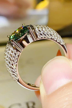 Scintillate All Day Side Stone 3 Carat Moissanite Ring - MXSTUDIO.COM