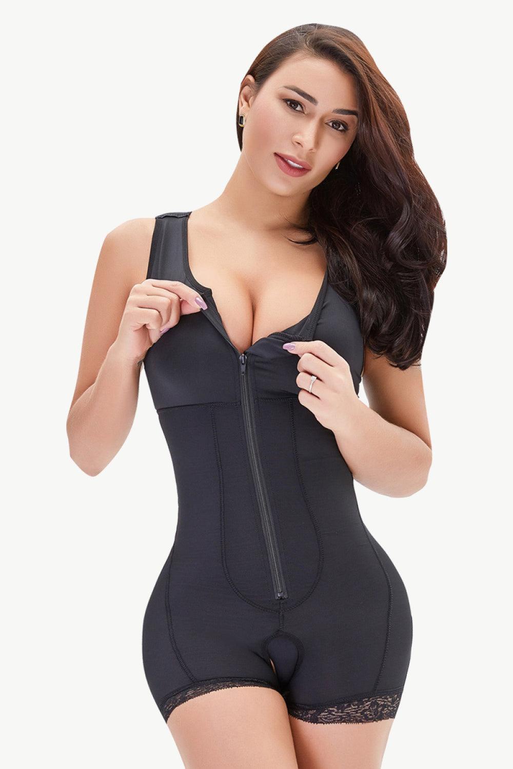 Scoop Neck Compression Shapewear Bodysuit - MXSTUDIO.COM