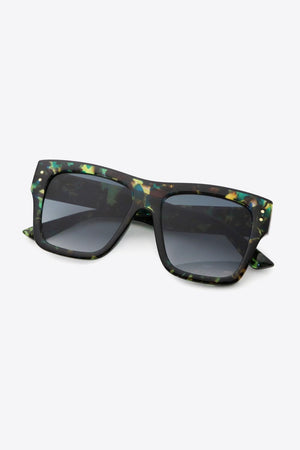 Secure Fit Patterned Square Polycarbonate Sunglasses - MXSTUDIO.COM