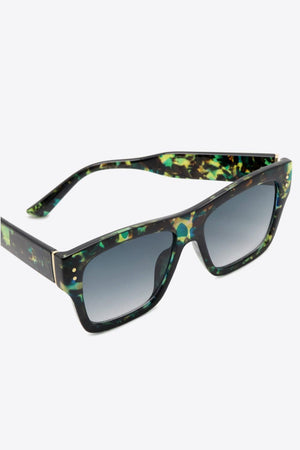 Secure Fit Patterned Square Polycarbonate Sunglasses - MXSTUDIO.COM