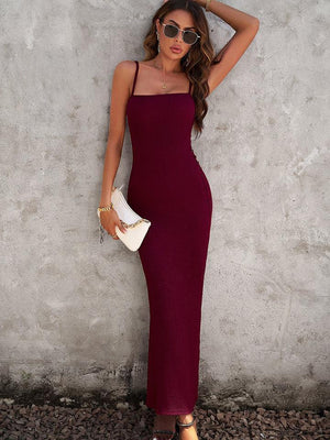 Seductive Chic Spaghetti Strap Bodycon Maxi Dress - MXSTUDIO.COM