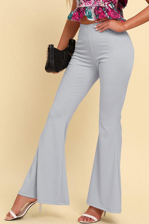 Seize The Day Gray High Waist Flare Leg Pants - MXSTUDIO.COM
