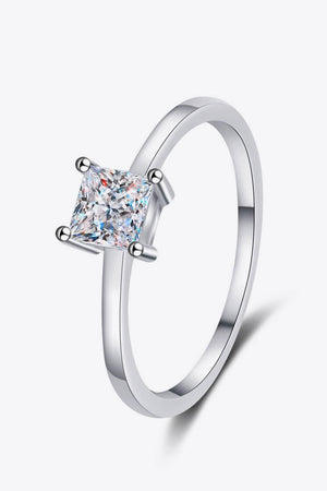 Sensational Sterling Silver Moissanite Solitaire Ring - MXSTUDIO.COM